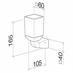 Стакан Villeroy & Boch (Dornbracht) Square 83.400.910.00 хром