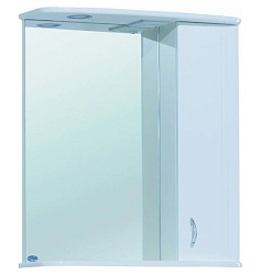 Астра-55 зеркало-шкаф белое прав.(свет.) Н