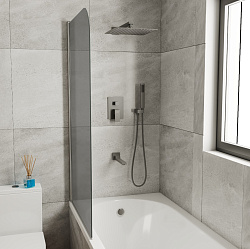 Душевая система для ванны и душа DK встраиваемая с изливом серый графит Bayern.Liszt (DA1515606A04)