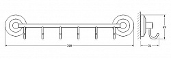 Крючок FBS Standard STA 027 на планке