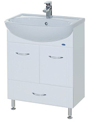 Уют-60 тумба с ниж. ящ. белая Н