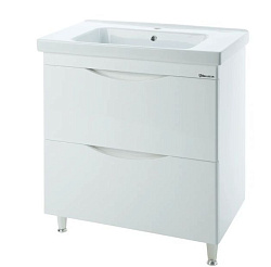 Санриса-100 тумба с 2 ящ. Белая