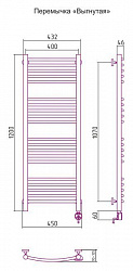 Полотенцесушитель электрический Сунержа Богема 00-0503-1240 120x40 R