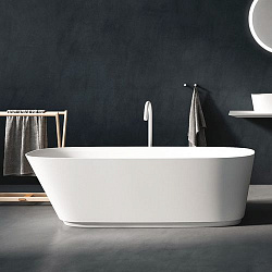 Отдельностоящая ванна Agape Neb 170x70x51 см овальная, цвет: белый