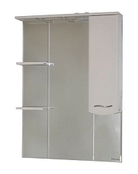 Мари-75 зеркало-шкаф комбин. белое/бежевое прав. (свет)