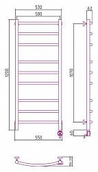 Полотенцесушитель электрический Сунержа Галант 120x50 R