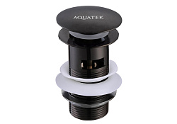Сливной набор для раковины AQUATEK, матовый черный AQ6001MB