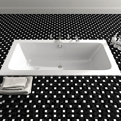 Чугунная ванна Devon&Devon Battersea встроенная прямоугольная 170x80x46 cм, цвет: белый