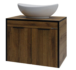 Бруно-70 тумба подвесная прямая., табакко (ЛДСП)  со столешницей