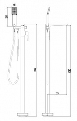 Смеситель Lemark Unit LM4544C напольный