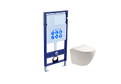 SET AQUATEK ЕВРОПА (рама AQUATEK Standard INS-0000012(без клавиши и крепежа)+унитаз ЕВРОПА AQ1900-00 с тонким сиденьем soft-close