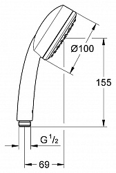 Душевая лейка Grohe Tempesta New Cosmopolitan 100 26082001