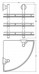 Полка FBS Vizovice VIZ 073 угловая 3-х ярусная
