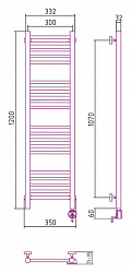 Полотенцесушитель электрический Сунержа Богема 00-0505-1230 120x30 R