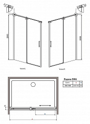 Душевая дверь в нишу Radaway Espera DWJ 140 L