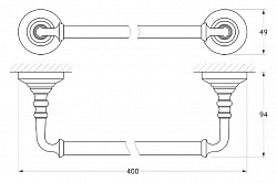 Полотенцедержатель 3SC Stilmar STI 212 золото, 40 см