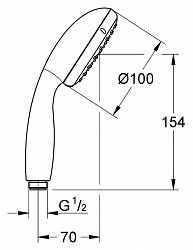 Душевая лейка Grohe Tempesta New 100 27852000