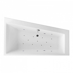 Акриловая ванна EXCELLENT Sfera 170x100 см правая «RELAX», хром