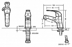 Смеситель Bravat Fit 7F1135188CP-RUS для раковины