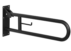 Mediclinics BG2800B Откидной поручень для инвалидов 74 см (черный матовый)