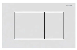 Смывная клавиша Geberit Sigma40 для двойного смыва, квадратная: Нерж. Сталь/Белая матовая окрашенная 115.629.JT.1