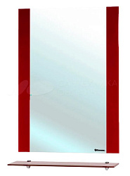 Рокко-60 зеркало с полкой красное
