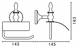 Держатель туалетной бумаги Art&Max Bohemia AM-4283-Cr