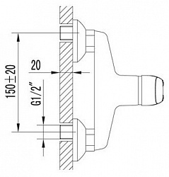 Смеситель Lemark Omega LM3103C для душа