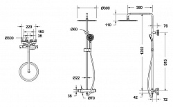 Душевая стойка Bravat Waterfall F939114C-A3-RUS