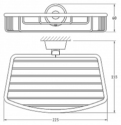 Полка FBS Vizovice VIZ 048 22 см