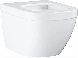 Euro Ceramic Унитаз подвесной безободковый, компактный, (без сиденья), альпин-белый 39206000