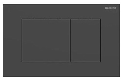 Смывная клавиша Geberit Sigma40 для двойного смыва, квадратная: Нерж. Сталь/Чёрная матовая окрашенная 115.629.14.1