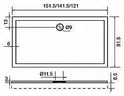 Поддон для душа Aquanet Gamma 120x80