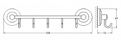 Крючок FBS Standard STA 026 на планке