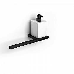 Gattoni Kubik Дозатор для мыла керасмический, на подставке 30 см, цвет: черный матовый