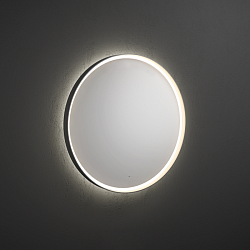 Burgbad Зеркало d900 мм с подсветкой по кругу 4250k (51 ватт), сенсорный выкл., цвет:  Quarz Metallic2288