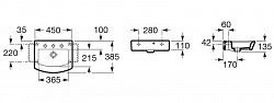 Рукомойник Roca Hall 327624000 (45 см)