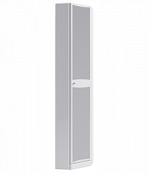 Универсальный левый/правый напольный угловой пенал с зеркалом и полочками 