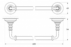 Полотенцедержатель 3SC Stilmar STI 213 золото, 60 см