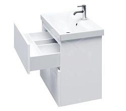 Жаклин-65 тумба с 2 ящ. Подвесная, белая