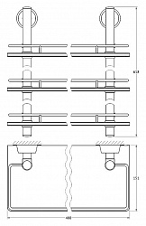 Полка FBS Vizovice VIZ 068 3-х ярусная 40 см