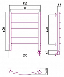 Полотенцесушитель электрический Сунержа Галант 60x50 R