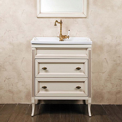Мебель для ванной La Beaute Vivien Cassetto 70 слоновая кость с патиной, фурнитура бронза