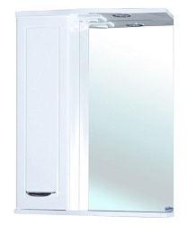 Классик-55 зеркало-шкаф белое лев. (свет.)