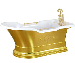 IMPERO PODIUM Ванна 180x87хH76 см. золото, подиум золото, слив/перелив золото+ 2 дек." MIGLIORE"