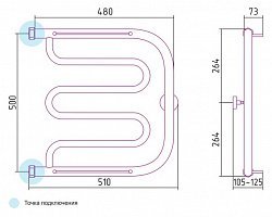 Полотенцесушитель водяной Сунержа Лира 50x50 с 2 полками