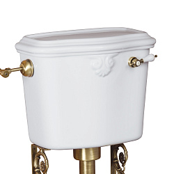 IMPERO Бачок подвесной низкий, д/напольного WC, с отв. для ручки слива, белая керамика