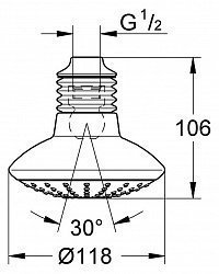 Верхний душ Grohe Euphoria 110 Mono 27270000