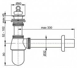 Сифон для раковины AlcaPlast A437