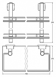 Полка FBS Esperado ESP 066 2-х ярусная 70 см